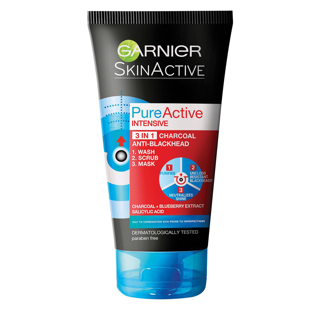 Garnier MASK Skin Active Pure Active 3 in 1 Charcoal Anti-Blackhead