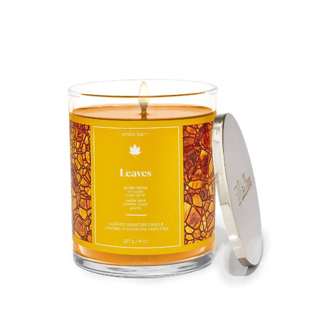 Bath and Body Works Leaves Signature  Candle 227G