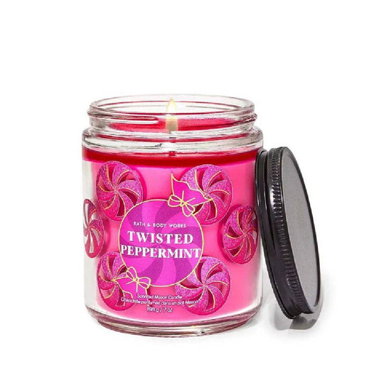 Bath and Body Works Twisted Peppermint Mason Candle 227G